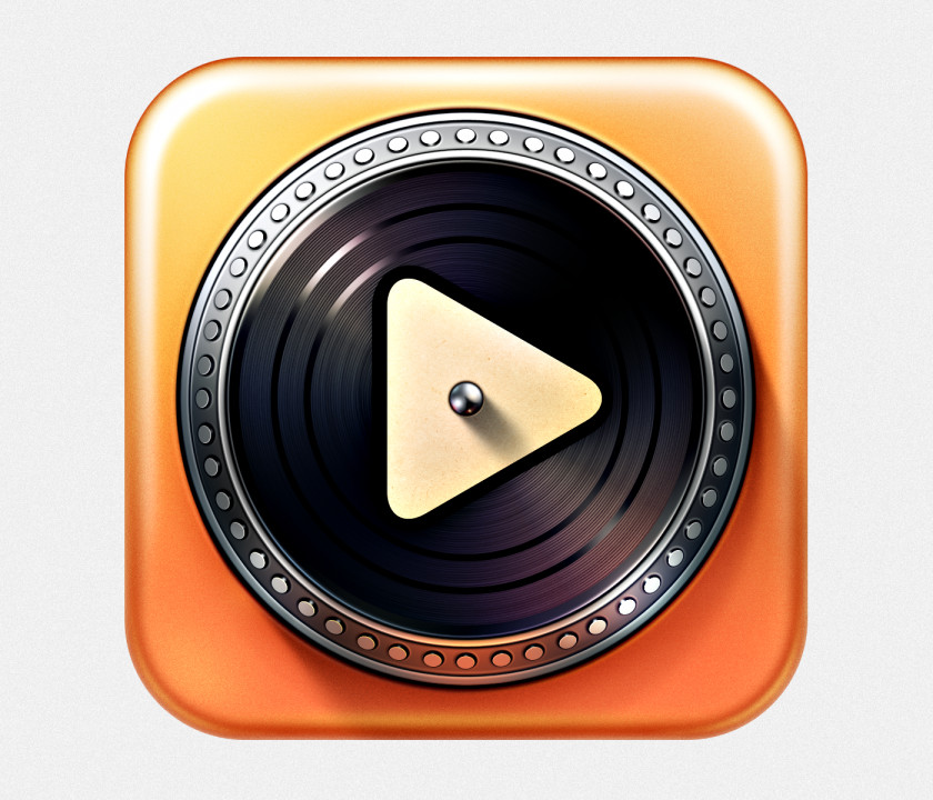 Turntable App Store Icon Design PNG