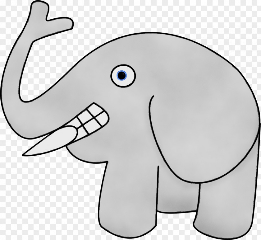 Animal Figure Line Art Elephant Background PNG