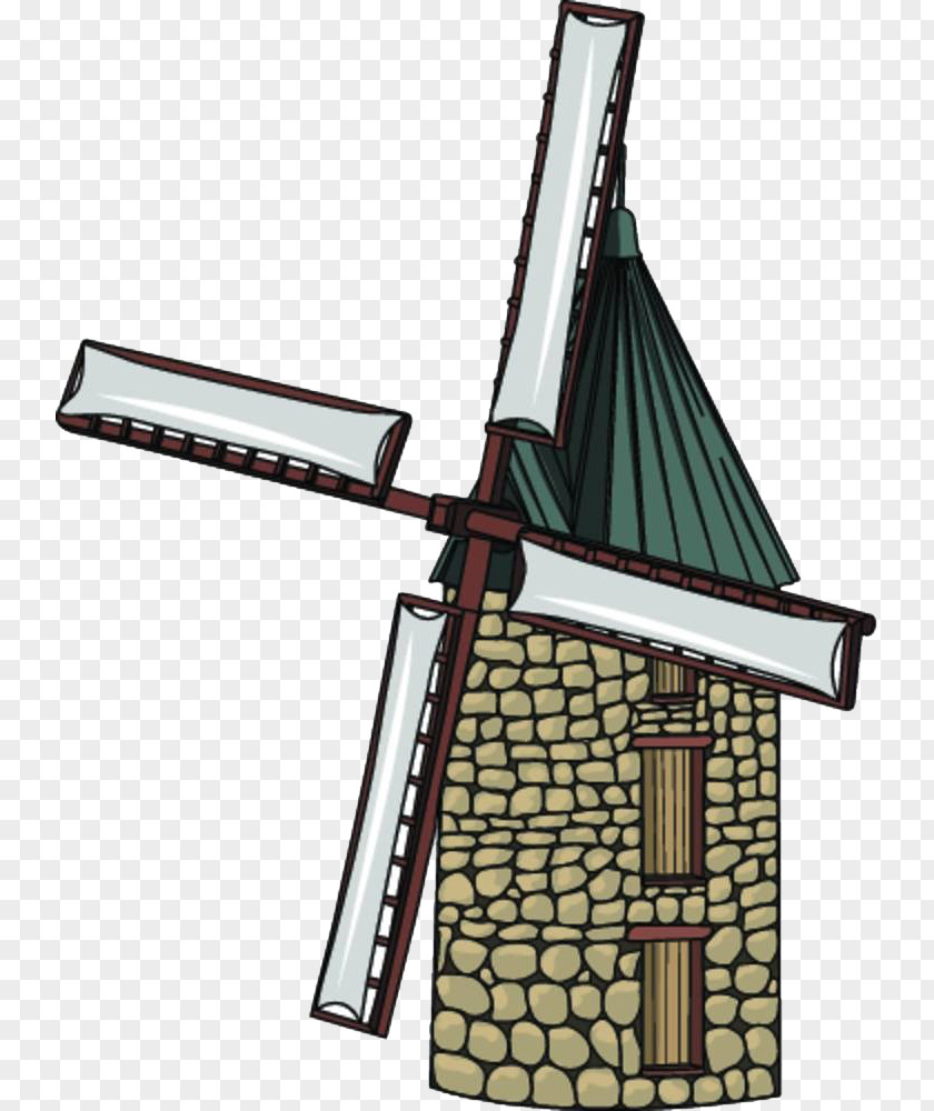 Hand Painted Windmill Energy Royalty-free Illustration PNG