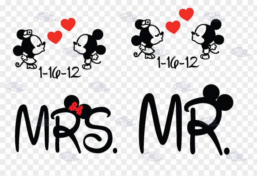 Mr Mickey Mouse Minnie T-shirt Mrs. Mr. PNG