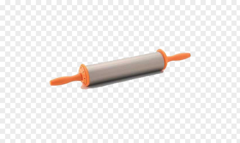 Orange Roll Rolling Pin Hand Tool Aluminium Cooking PNG