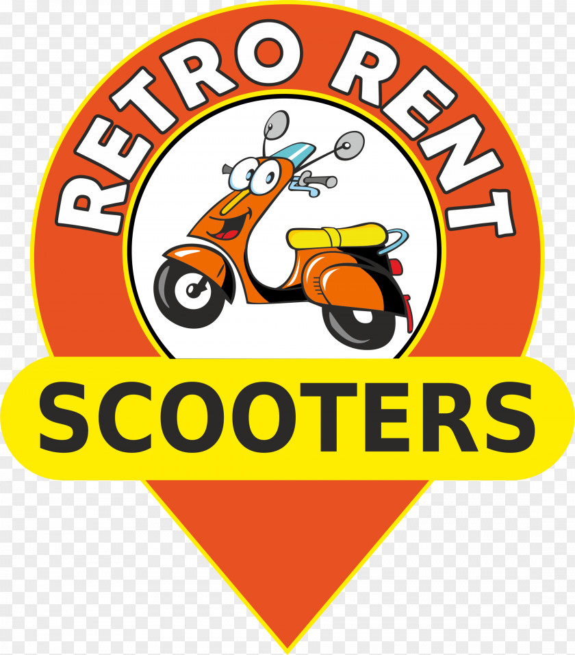 Retro Scooter Clip Art Logo Brand Product PNG