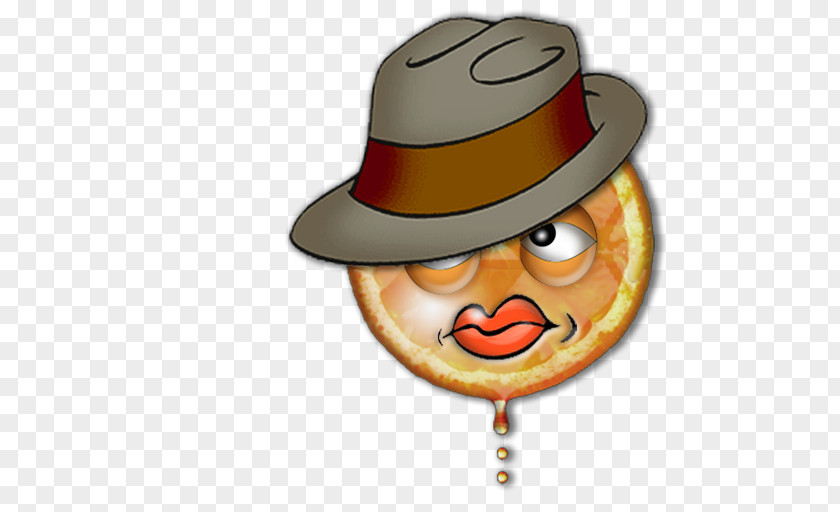 Agent Orange Hat Smiley Animated Cartoon PNG
