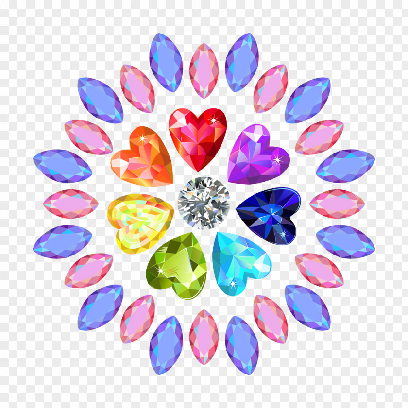 Color Round Diamonds Gemstone Brilliant Cut Clip Art PNG