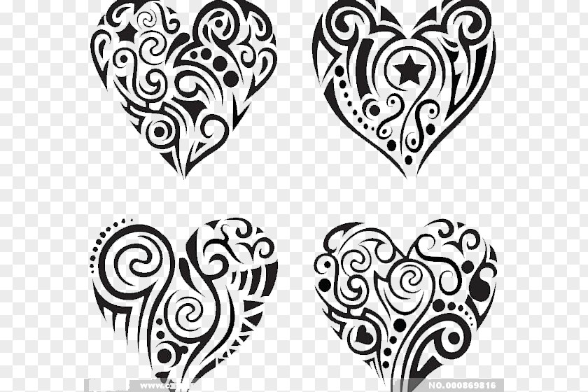 Heart Painting Shape Pattern PNG