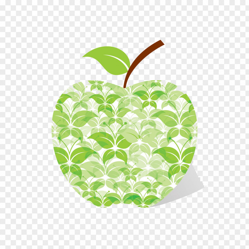 Leaves Composed Of Apples Brain Drawing Clip Art PNG