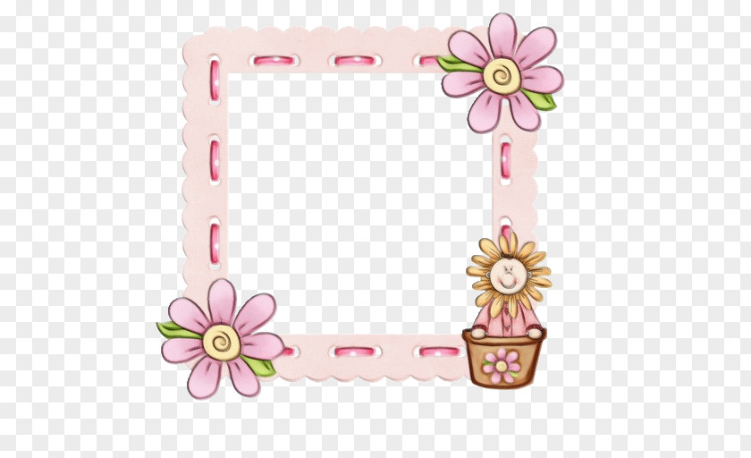 Petal Picture Frame Background Pink PNG