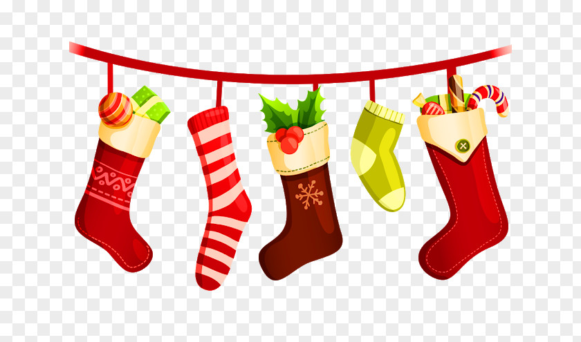 Christmas Stockings Decoration Ornament Santa Claus PNG