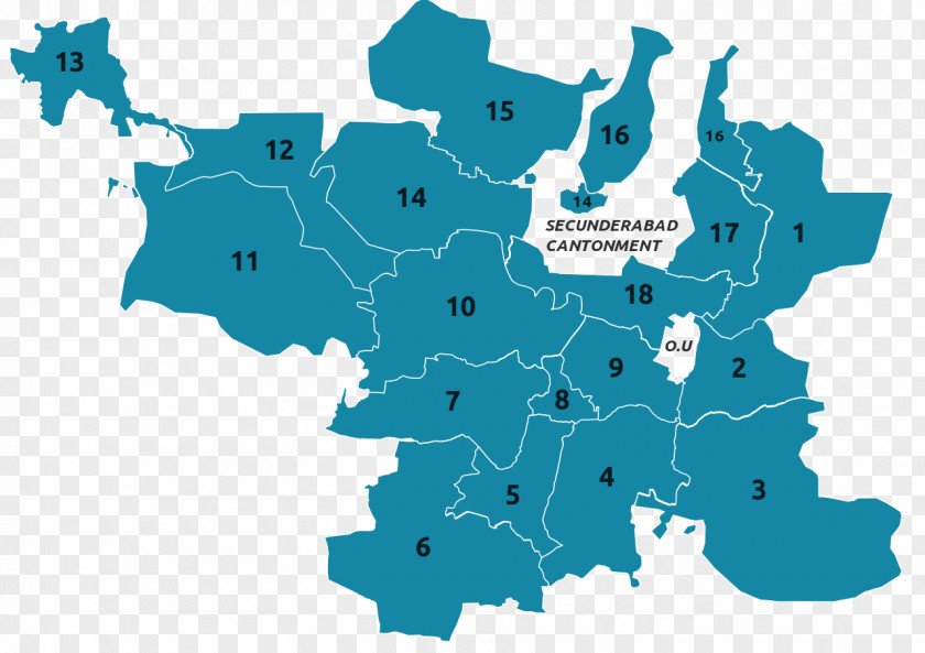 Map Greater Hyderabad Municipal Corporation Secunderabad Medak District PNG