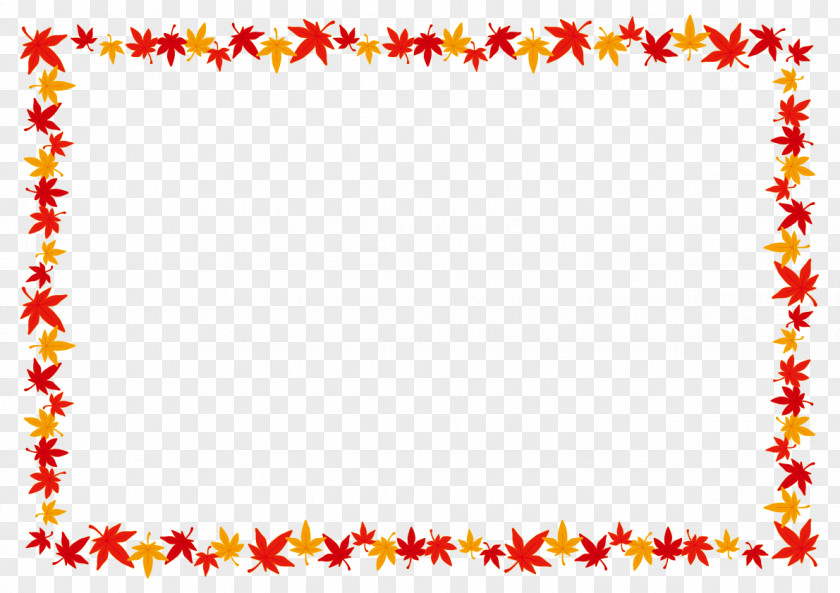 Red Maple Leaf Frame Borders PNG