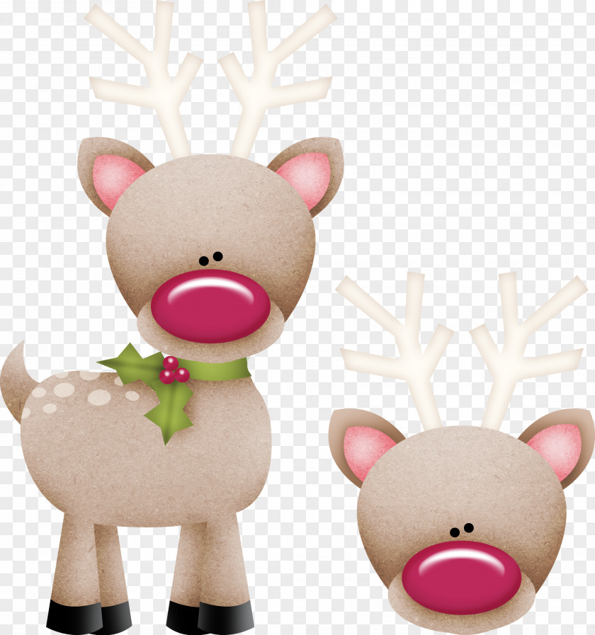 Reindeer Christmas New Year Clip Art PNG