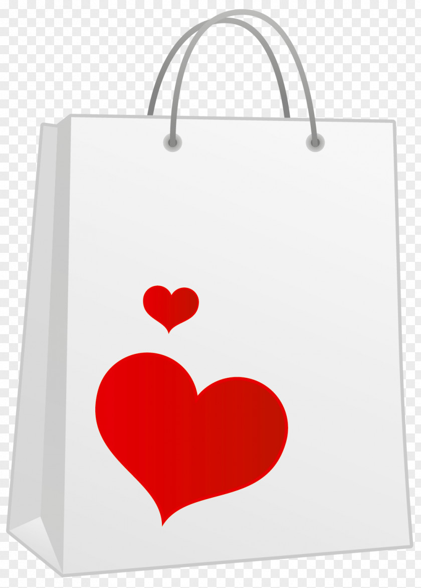 Valentine Red Heart Bag Clipart Shopping Icon Paper PNG