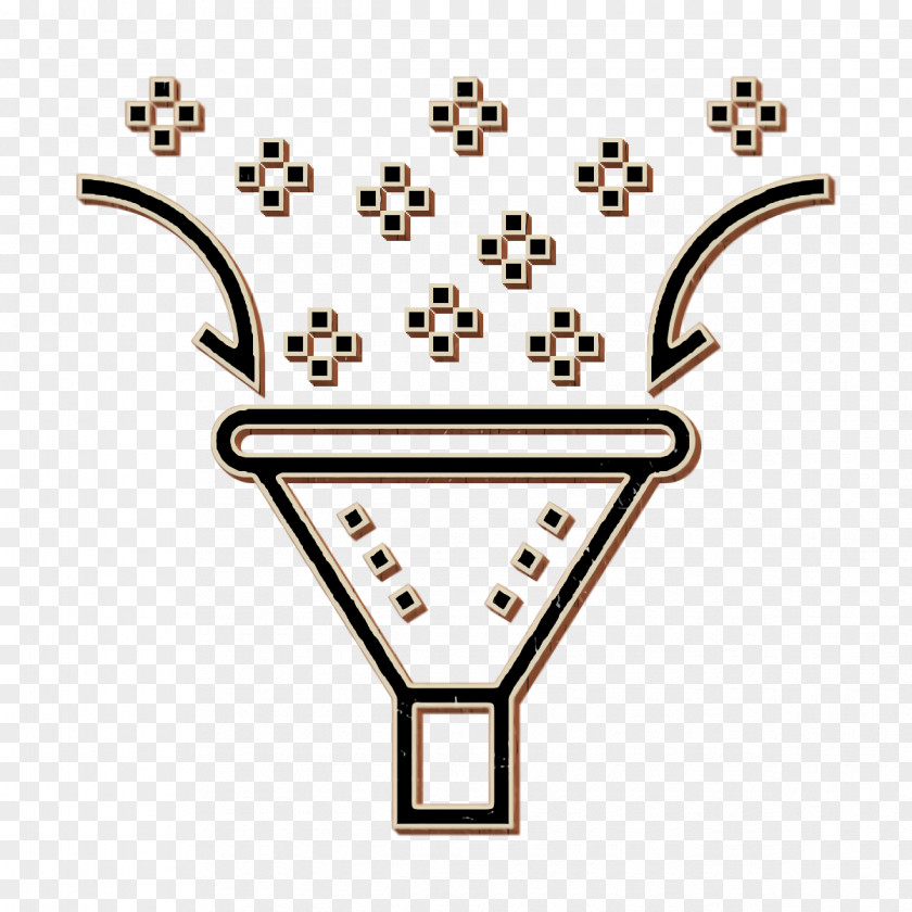 Data Management Icon Filtering Funnel PNG