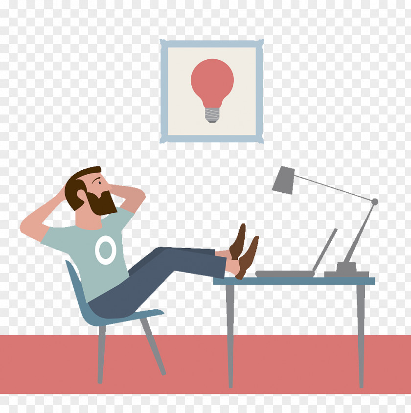 Flat Wind Illustrations Relax Work Student Illustration PNG