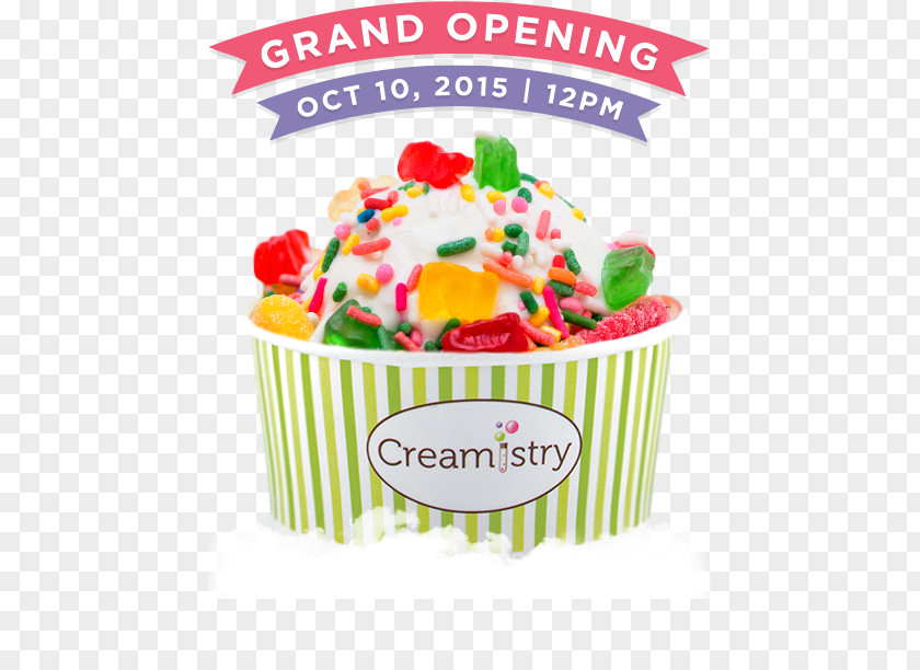 Grand Openning Frozen Yogurt Ice Cream Parlor Creamistry Food Scoops PNG