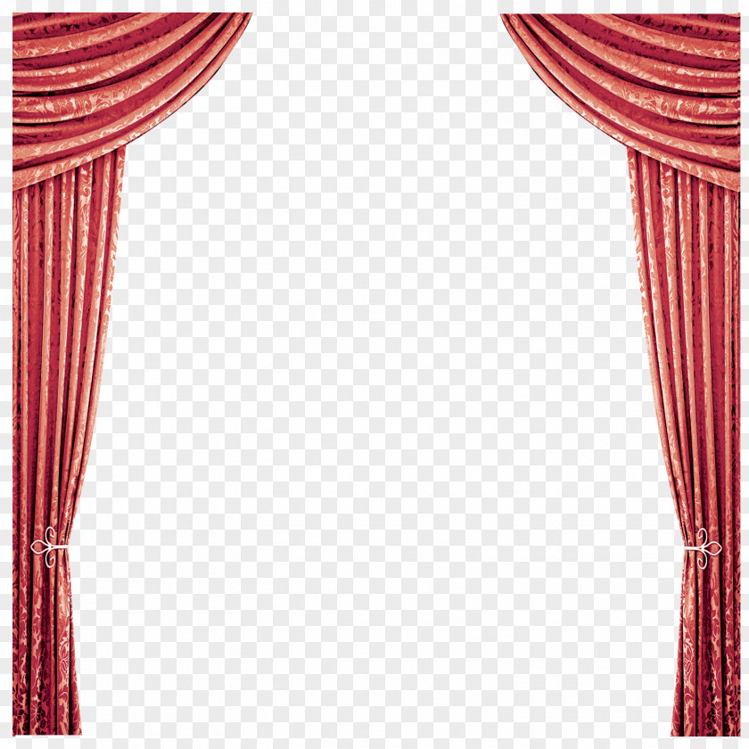 Red Curtains Curtain Window Bathtub PNG