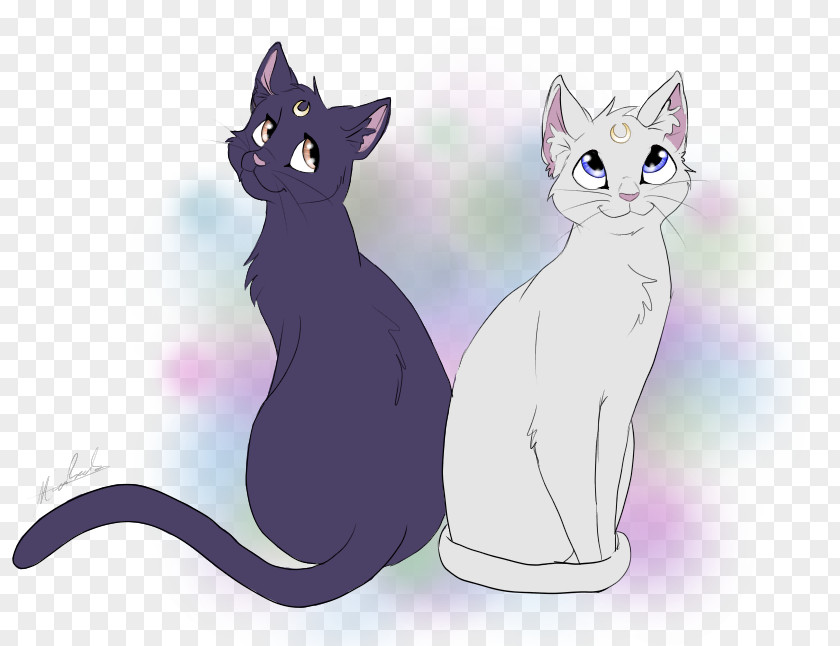 Sailor Moon Whiskers Luna, Artemis, And Diana Kitten PNG