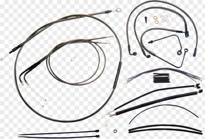Wire Edge Electrical Cable Motorcycle Handlebar Harley-Davidson Components PNG