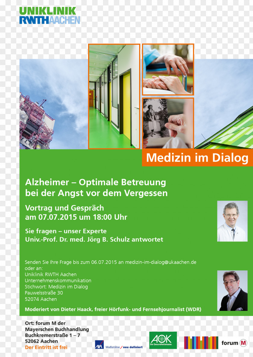 Alzheimer Uniklinikum Aachen Display Advertising Brochure PNG