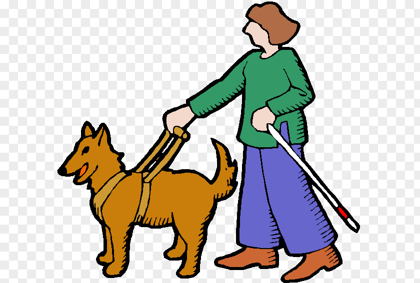 Blind Person Guide Dog Blindness Animaatio Clip Art PNG