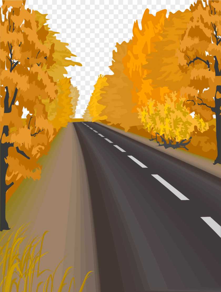 Vector Painted Road Euclidean Download PNG