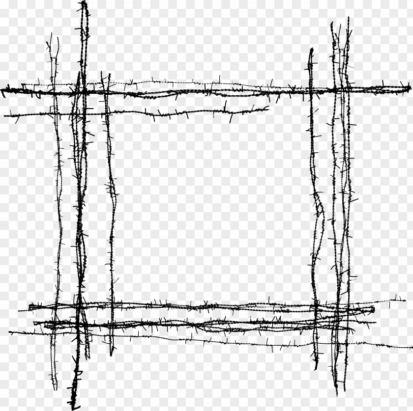 Barbed Wire Material Fence PNG