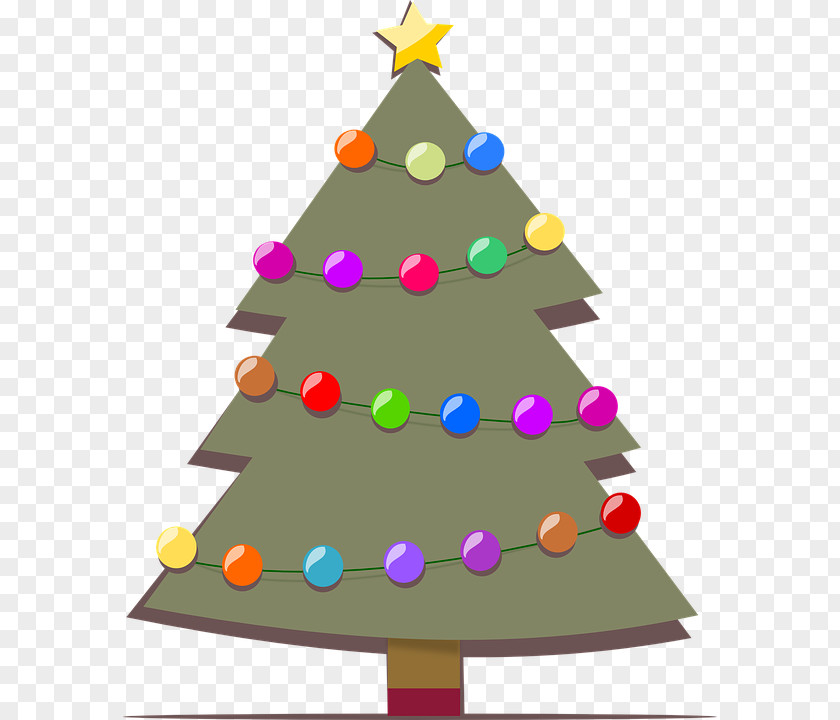 Christmas Tree Lights Clip Art PNG