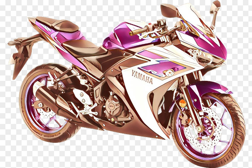 Magenta Superbike Racing Bike Cartoon PNG