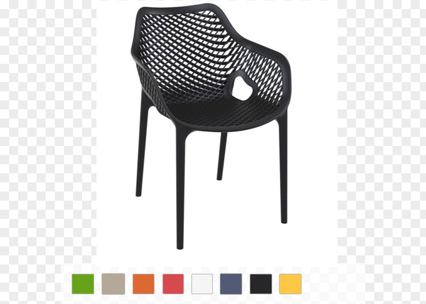 Outdoor Chair Garden Furniture Black Plastic PNG