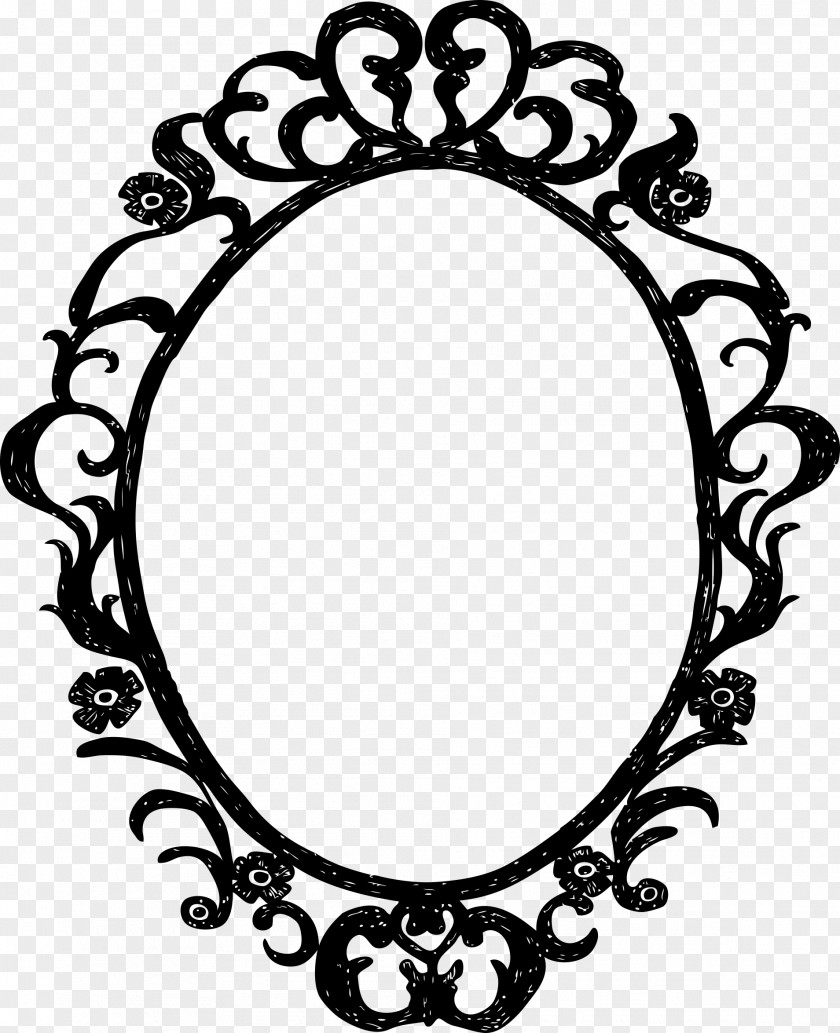 Oval Border Picture Frames Mirror Education Office Breeze Pattern PNG