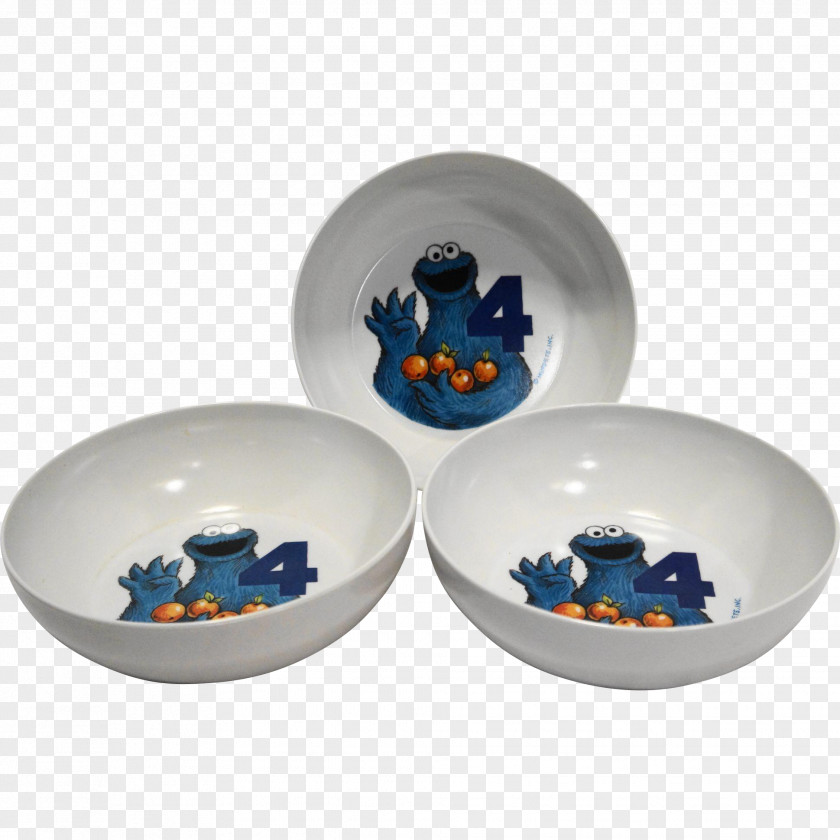 Plate Cookie Monster Bowl Breakfast Cereal Butterscotch PNG