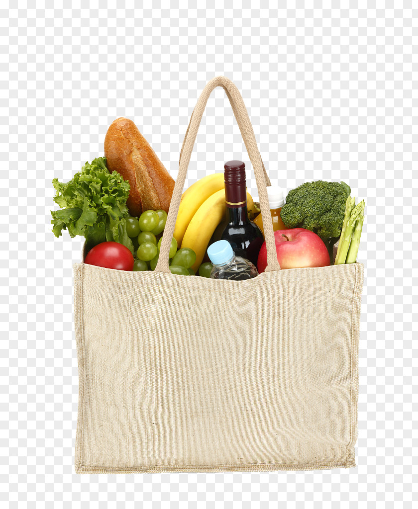 The Fruits And Vegetables In Shopping Bag Reusable Stock Photography PNG