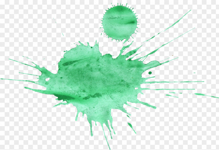 Watercolor Brush Transparent Painting Green PNG