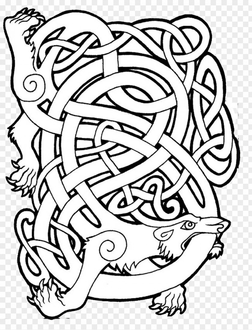 Bear Celtic Knot Art Celts Viking PNG
