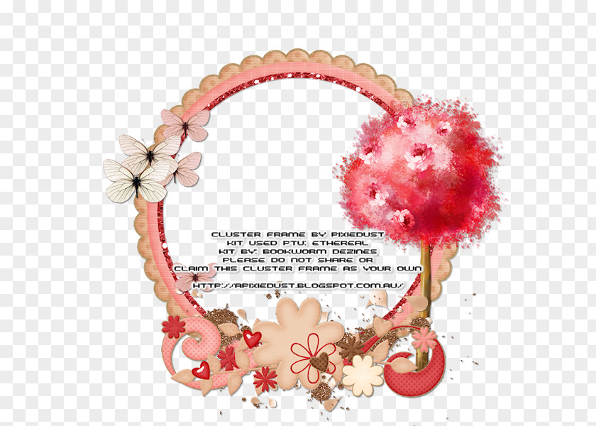 Ethereal Flower Petal Picture Frames Valentine's Day Pink M PNG
