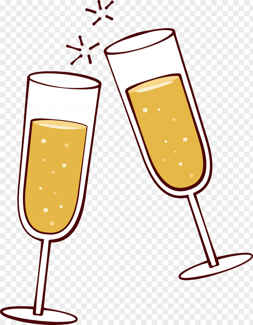 Party Cheers! Wine Glass Clip Art PNG