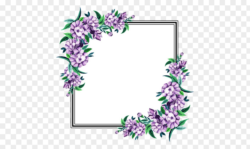 Plant Violet Floral Wedding Invitation Background PNG