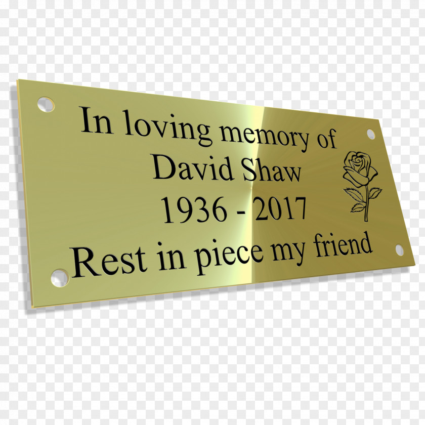 Plastic Bench Name Plates & Tags Rectangle PNG