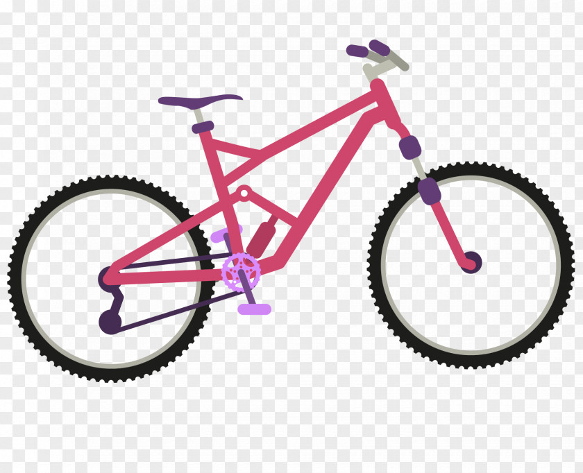 Vector Cartoon Rose Red Bike Mountain Cannondale Bicycle Corporation Enduro Fork PNG
