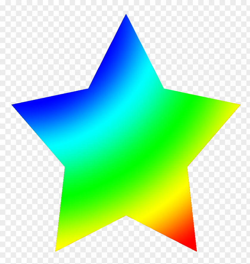 Watercolor Star Rainbow Color Light Clip Art PNG