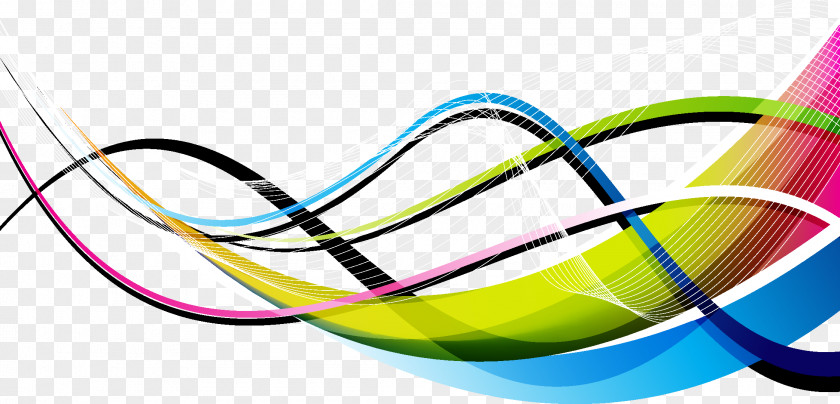 Colorful Stripes Line Curve Clip Art PNG