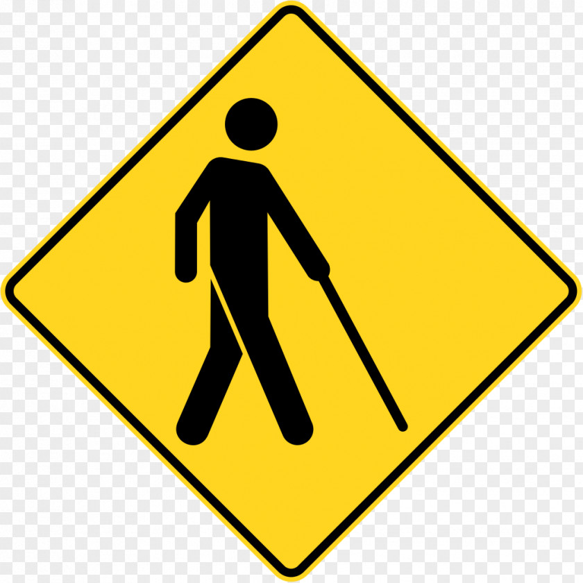 Blind Clipart Traffic Sign Warning Road PNG