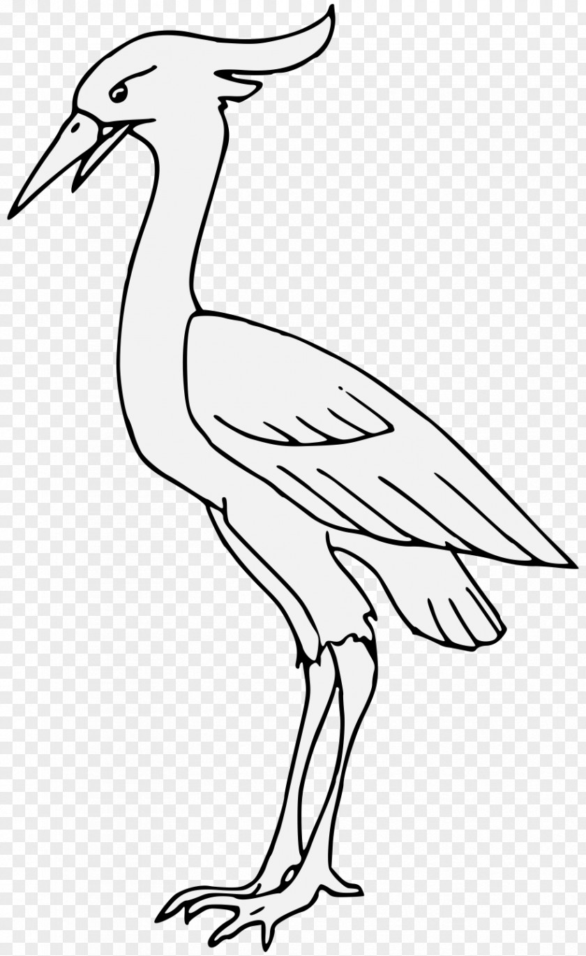 Feather Water Bird Line Art PNG