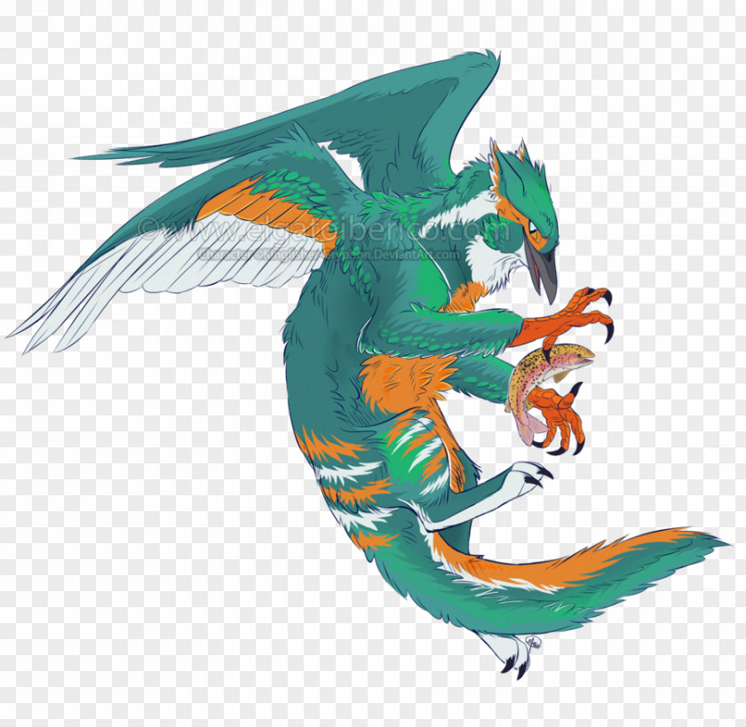 Bird Dragon Drawing Griffin Kingfisher PNG