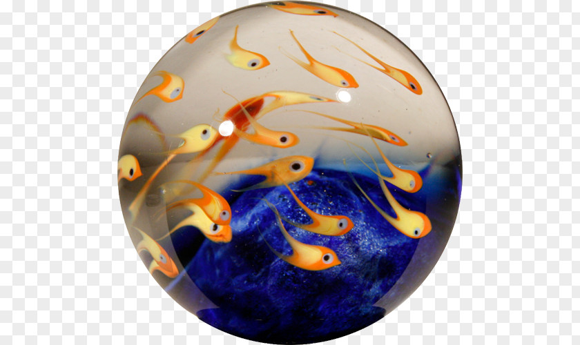 Fish Paperweight Ball Glass Marine Biology PNG