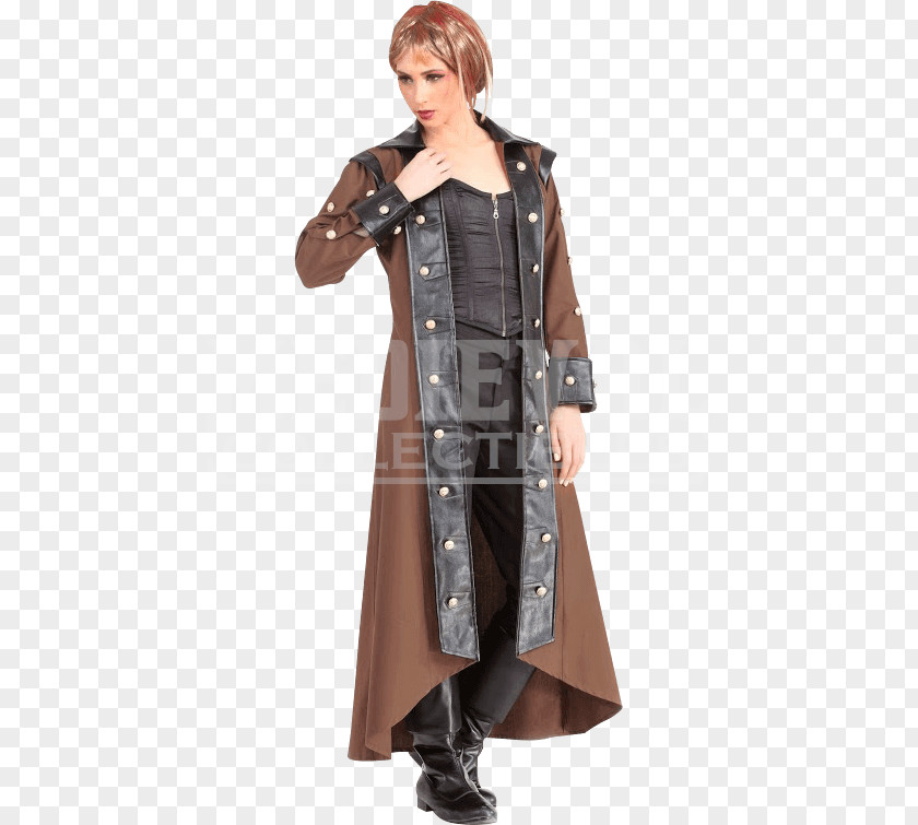 Trench Coat Steampunk Costume Jacket PNG