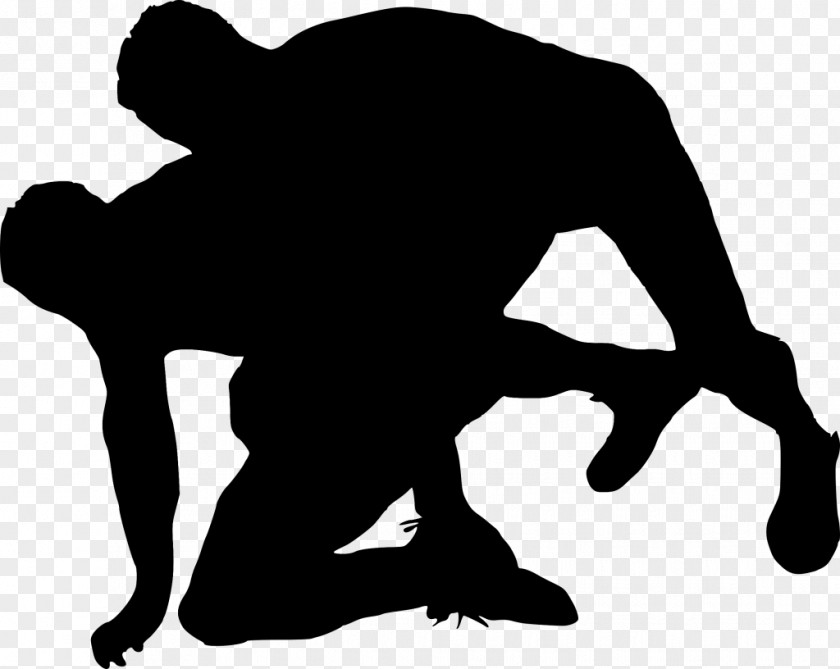 Wrestling Sport Silhouette Clip Art PNG