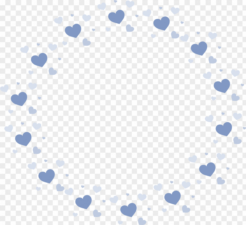 Blue Love Decoration Title Box Symmetry Area Pattern PNG