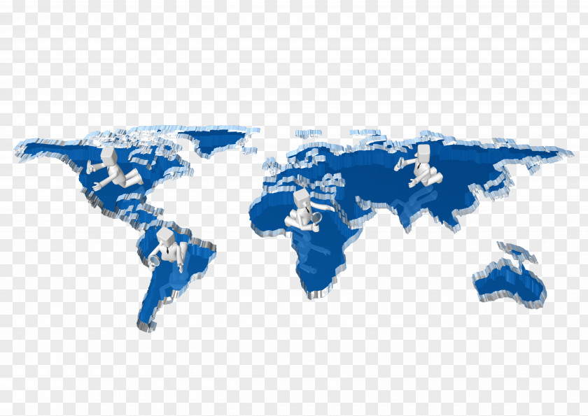 Business Sense Of Three-dimensional Villain And The World Map Computer Network Service Sports Management Worldwide Sales PNG
