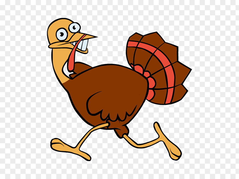 Funny Scared Clip Art Turkey Meat Trot Running PNG